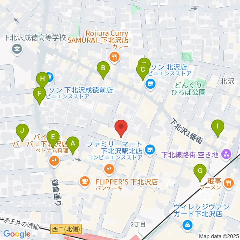 Rinky Dink Studio下北沢2nd周辺の駐車場・コインパーキング一覧地図