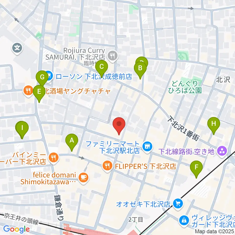 Rinky Dink Studio下北沢2nd周辺の駐車場・コインパーキング一覧地図