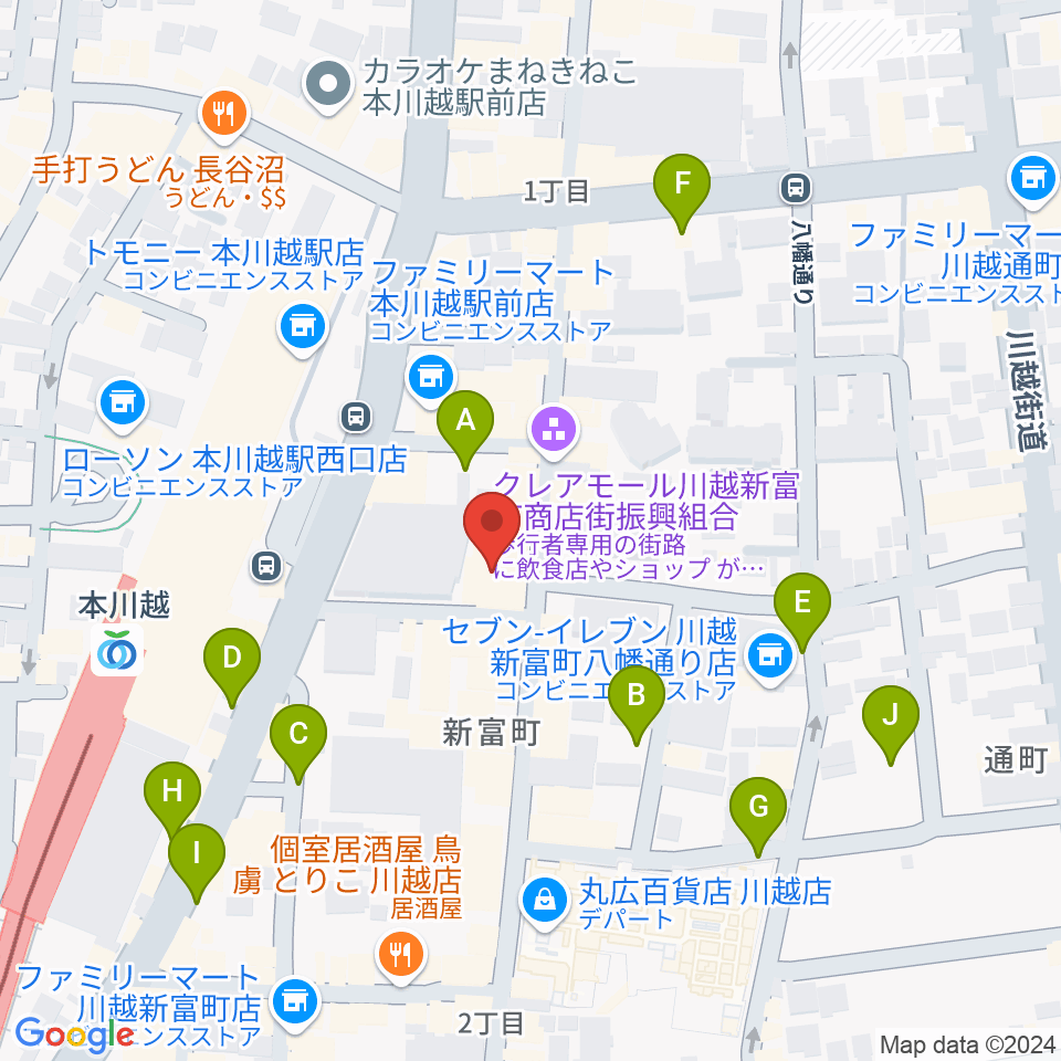 リンキィディンク川越i.M.O周辺の駐車場・コインパーキング一覧地図