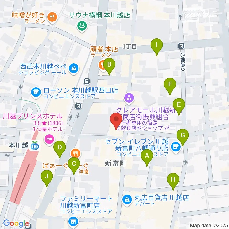 リンキィディンク川越 i.m.o周辺の駐車場・コインパーキング一覧地図
