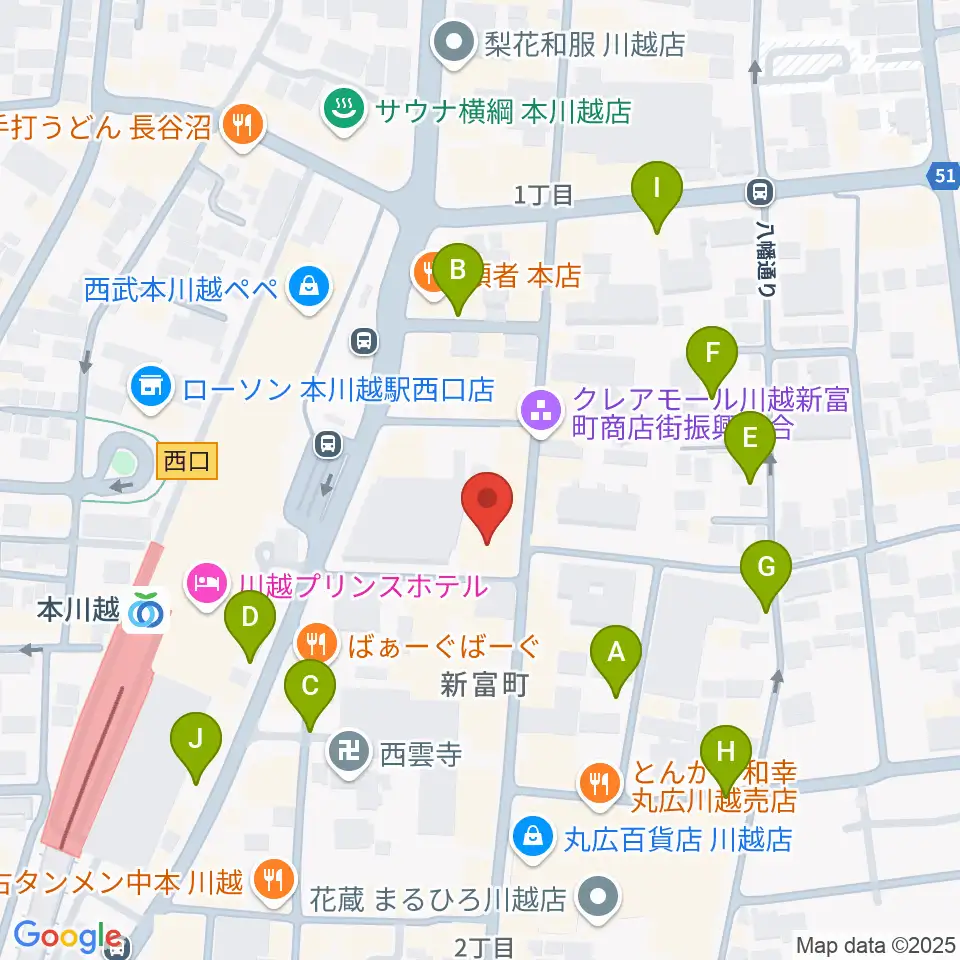 リンキィディンク川越 i.m.o周辺の駐車場・コインパーキング一覧地図