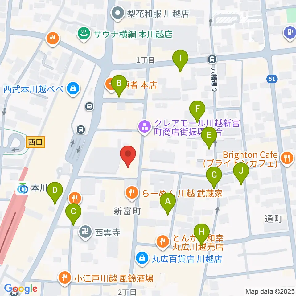 リンキィディンク川越 i.m.o周辺の駐車場・コインパーキング一覧地図