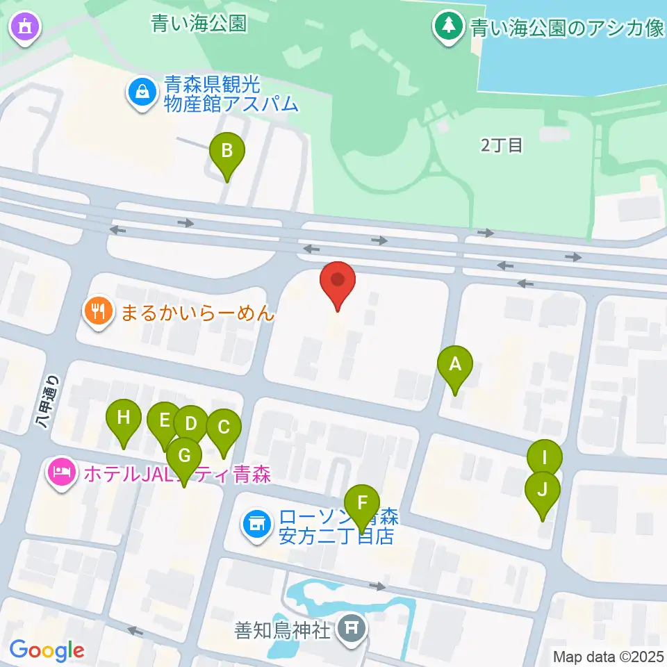 青森クォーター周辺の駐車場・コインパーキング一覧地図