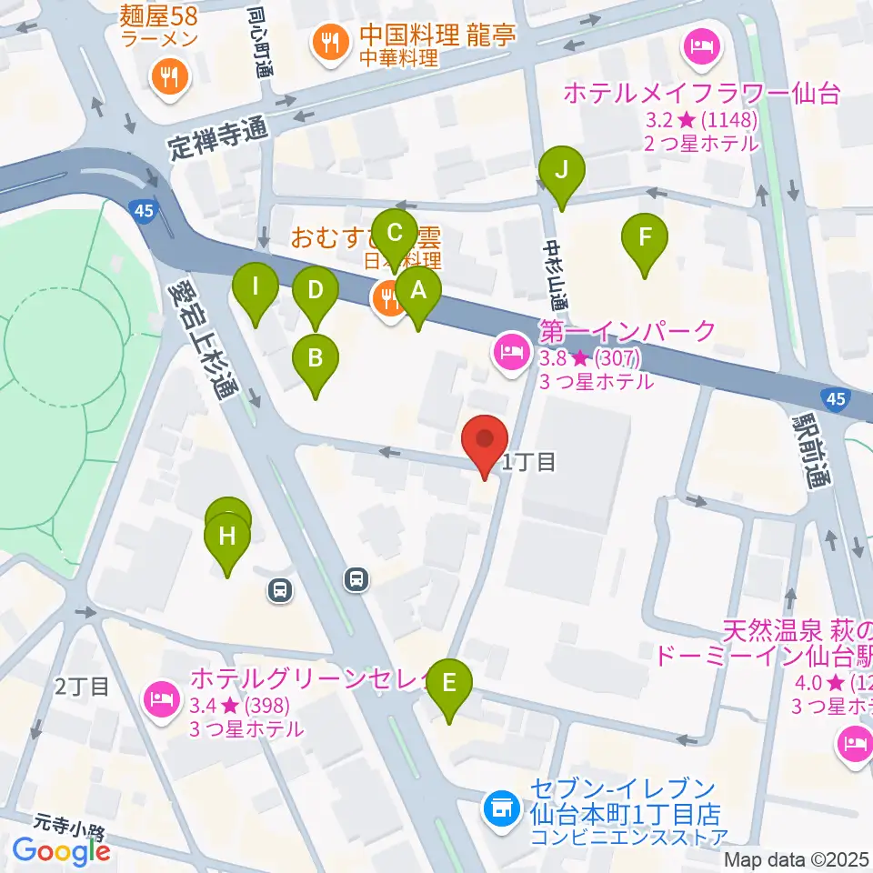 仙台ネオブラザーズ周辺の駐車場・コインパーキング一覧地図
