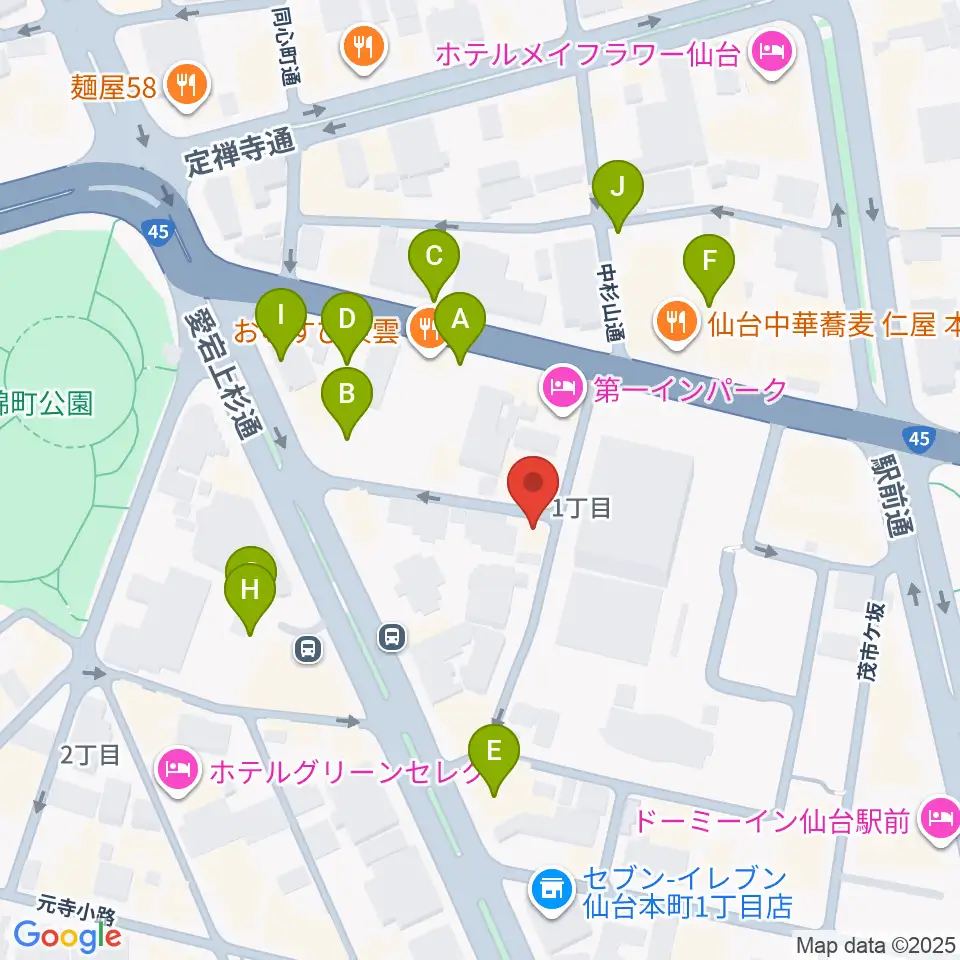 仙台ネオブラザーズ周辺の駐車場・コインパーキング一覧地図