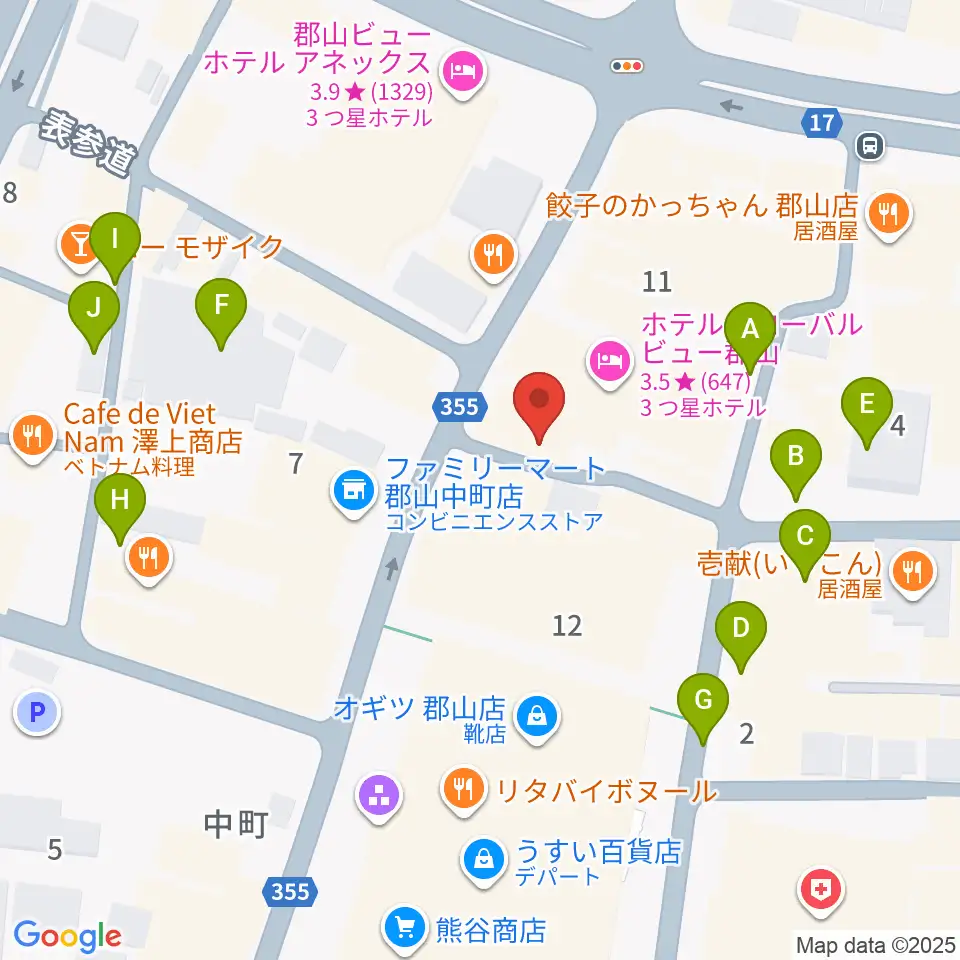 郡山PEAK ACTION周辺の駐車場・コインパーキング一覧地図