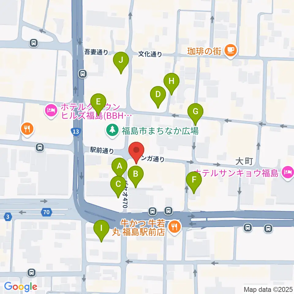 福島 CLUB NEO周辺の駐車場・コインパーキング一覧地図