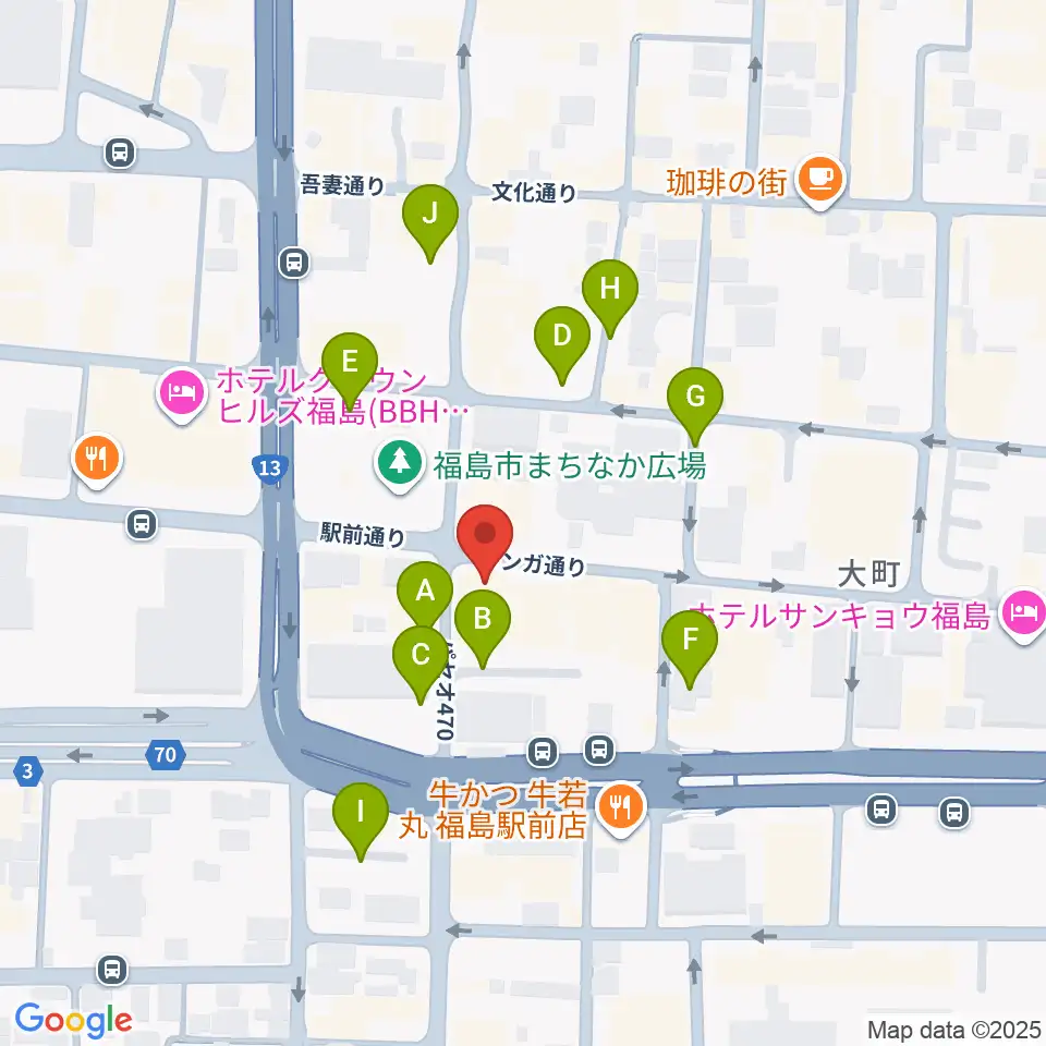 福島 CLUB NEO周辺の駐車場・コインパーキング一覧地図