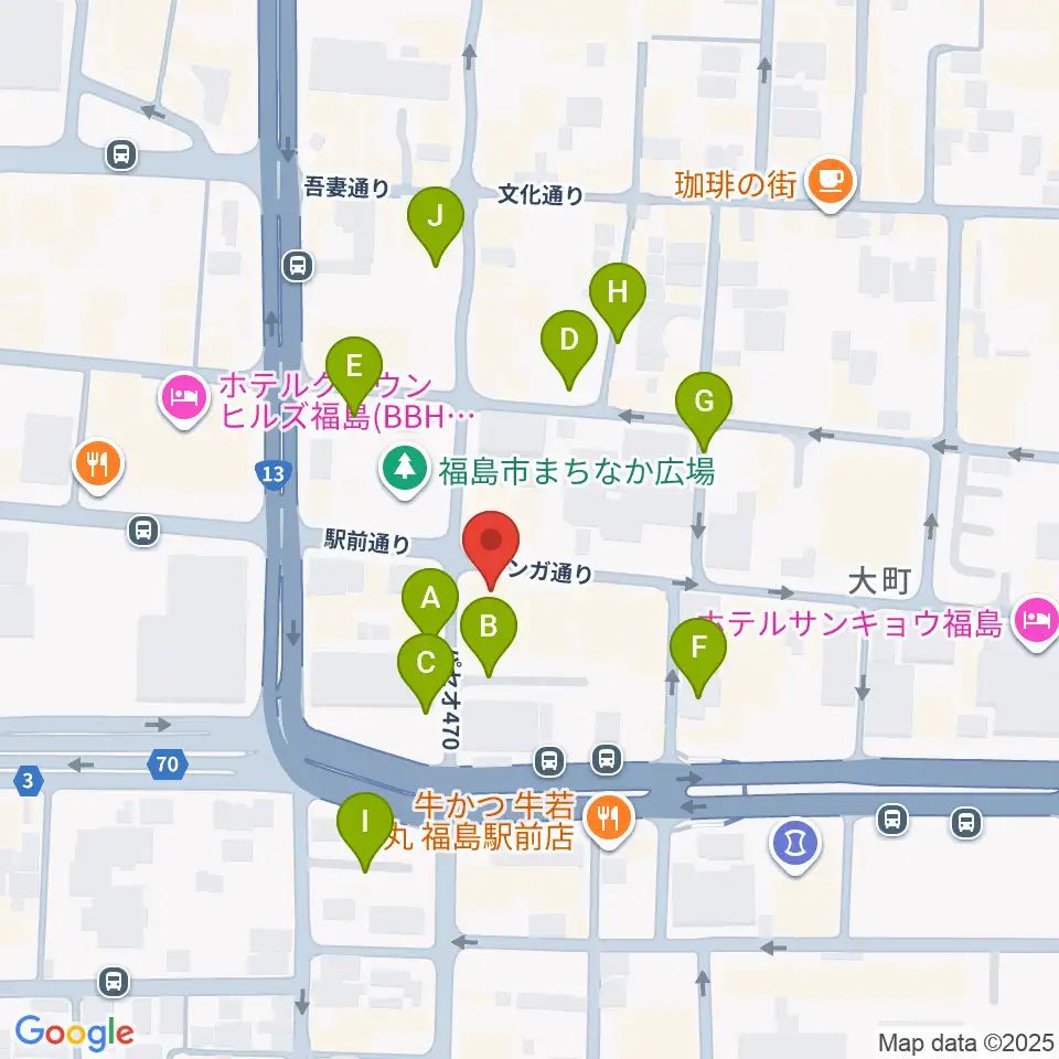 福島 CLUB NEO周辺の駐車場・コインパーキング一覧地図