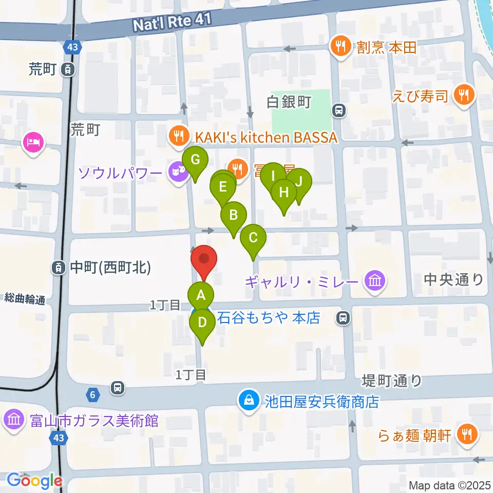 富山サマーナイト周辺の駐車場・コインパーキング一覧地図