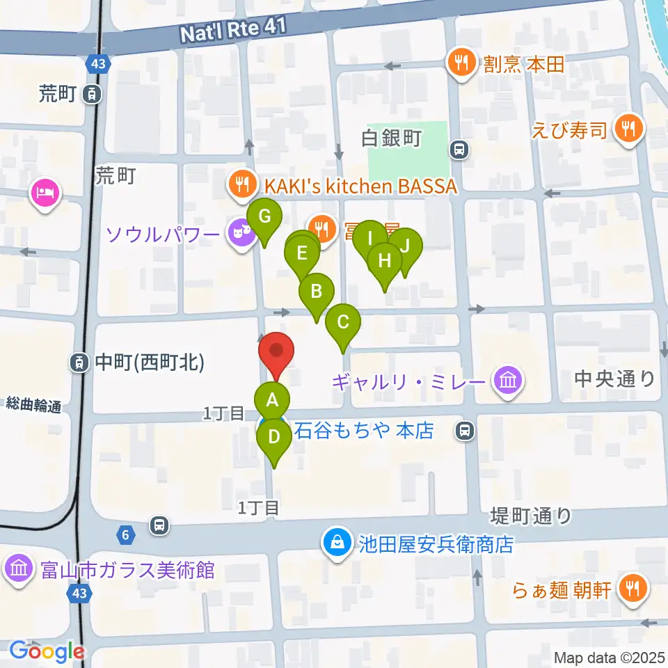 富山サマーナイト周辺の駐車場・コインパーキング一覧地図