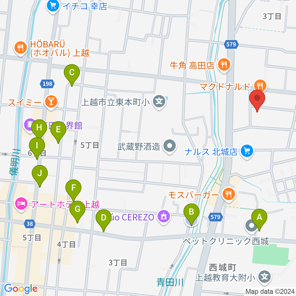 上越EARTH周辺の駐車場・コインパーキング一覧地図