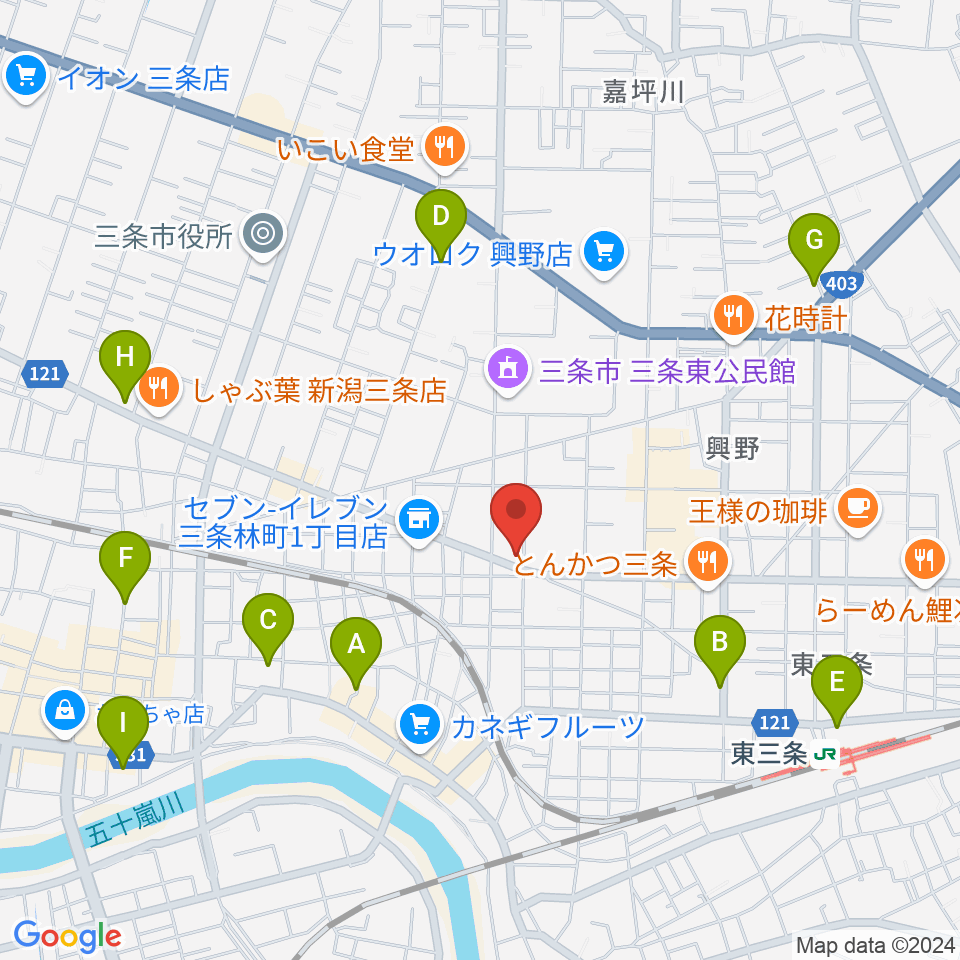 三条ロケット・ピンク周辺の駐車場・コインパーキング一覧地図