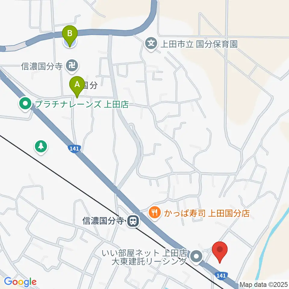上田ブレイク周辺の駐車場・コインパーキング一覧地図