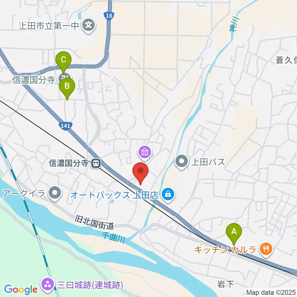 上田ブレイク周辺の駐車場・コインパーキング一覧地図