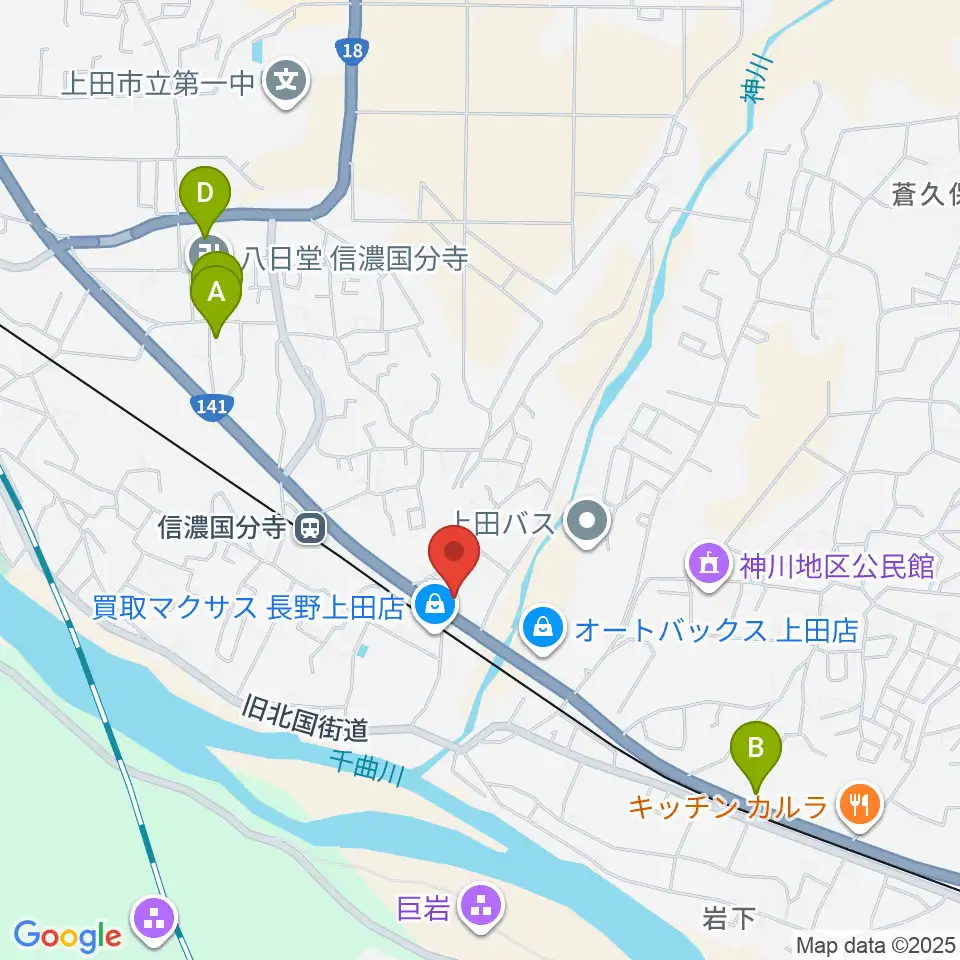 上田ブレイク周辺の駐車場・コインパーキング一覧地図
