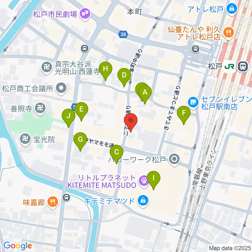 松戸コルコバード周辺の駐車場・コインパーキング一覧地図