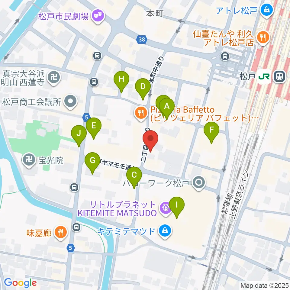 松戸コルコバード周辺の駐車場・コインパーキング一覧地図