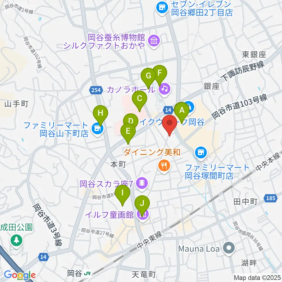 岡谷ファイブペニーズ周辺の駐車場・コインパーキング一覧地図