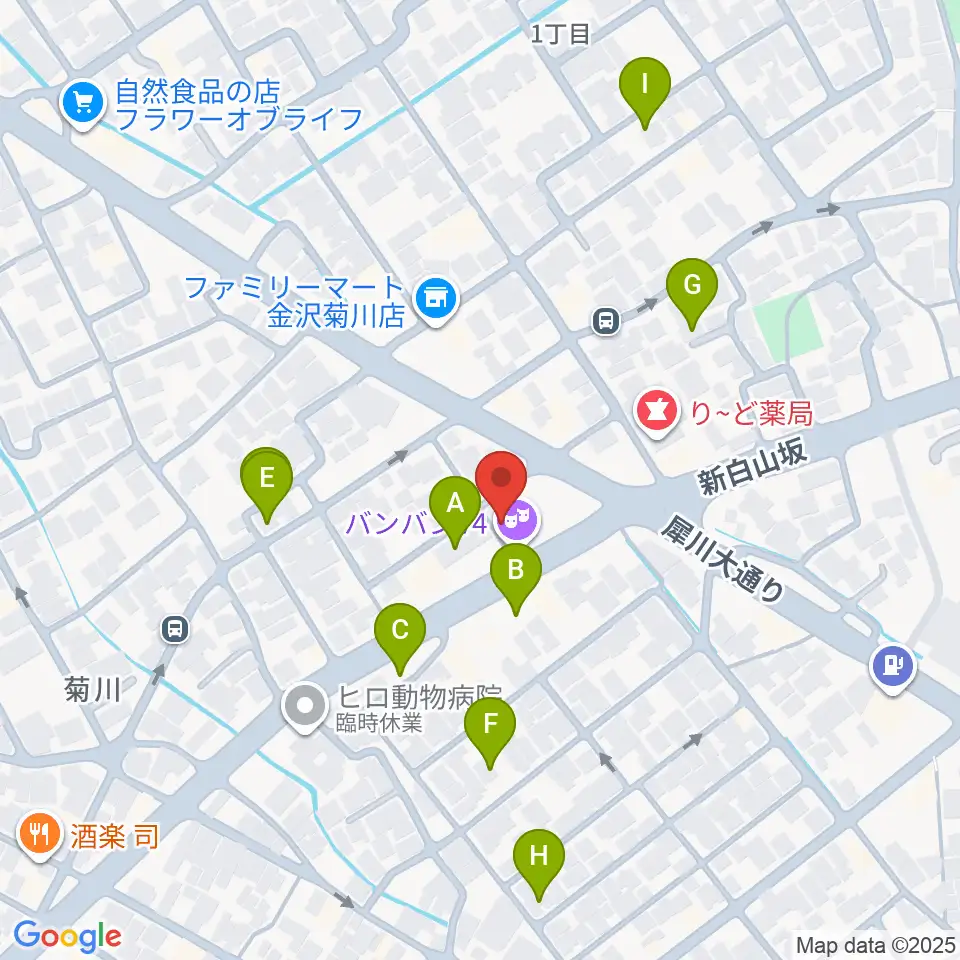 金沢vanvan V4周辺の駐車場・コインパーキング一覧地図