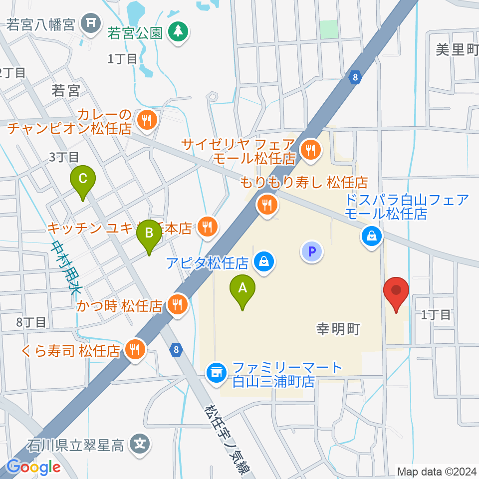 ライブスポット夕焼け周辺の駐車場・コインパーキング一覧地図