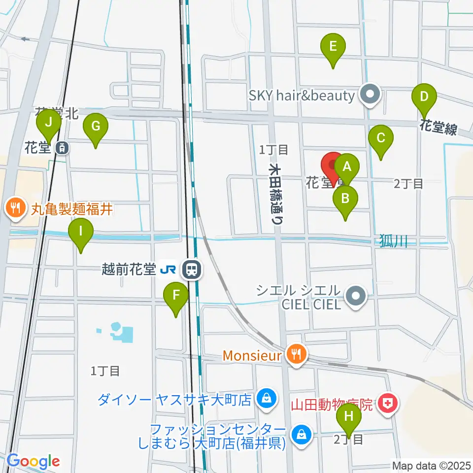 福井CHOP周辺の駐車場・コインパーキング一覧地図