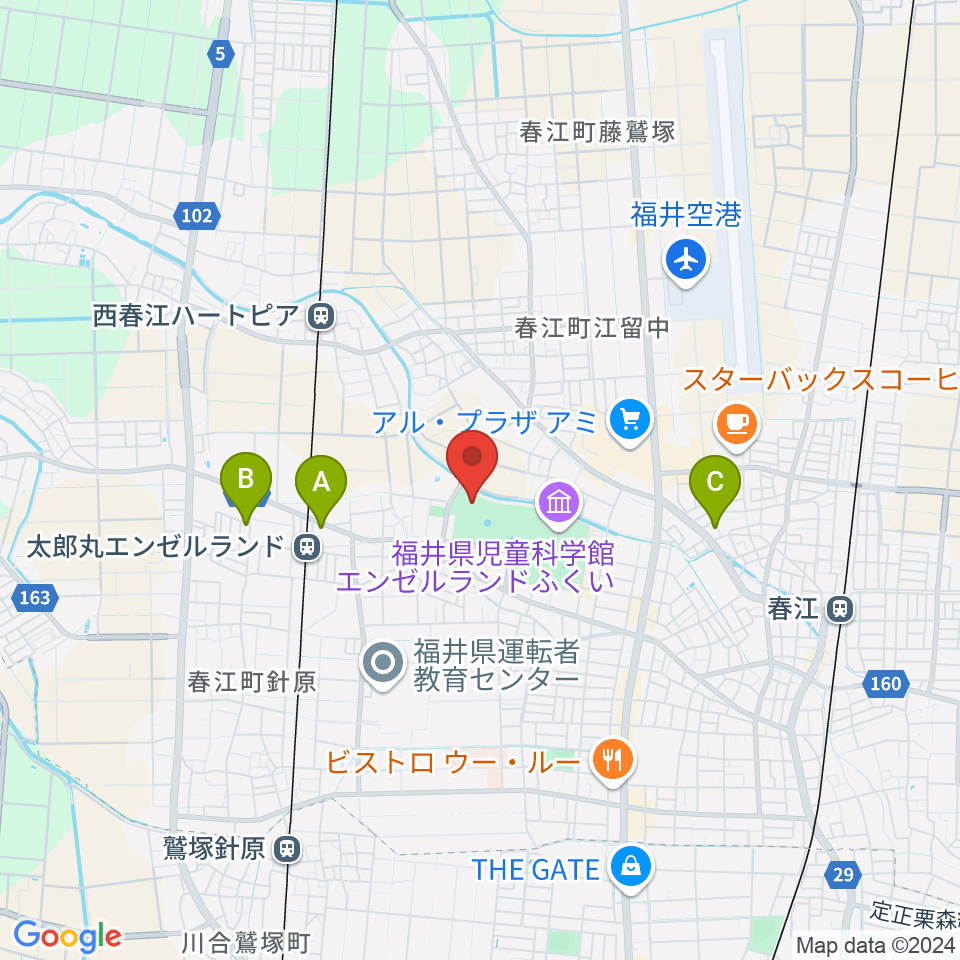 ハートピア春江周辺の駐車場・コインパーキング一覧地図