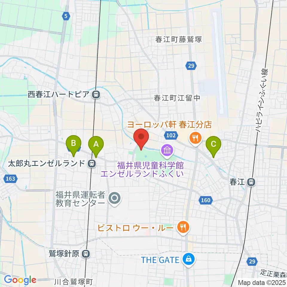 ハートピア春江周辺の駐車場・コインパーキング一覧地図