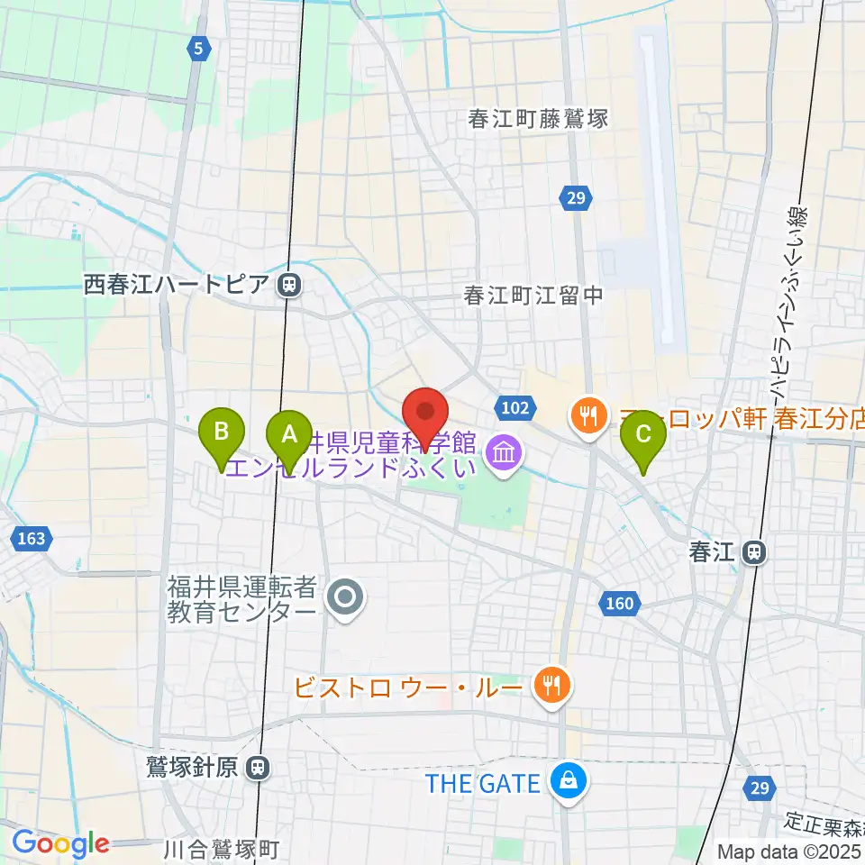 ハートピア春江周辺の駐車場・コインパーキング一覧地図