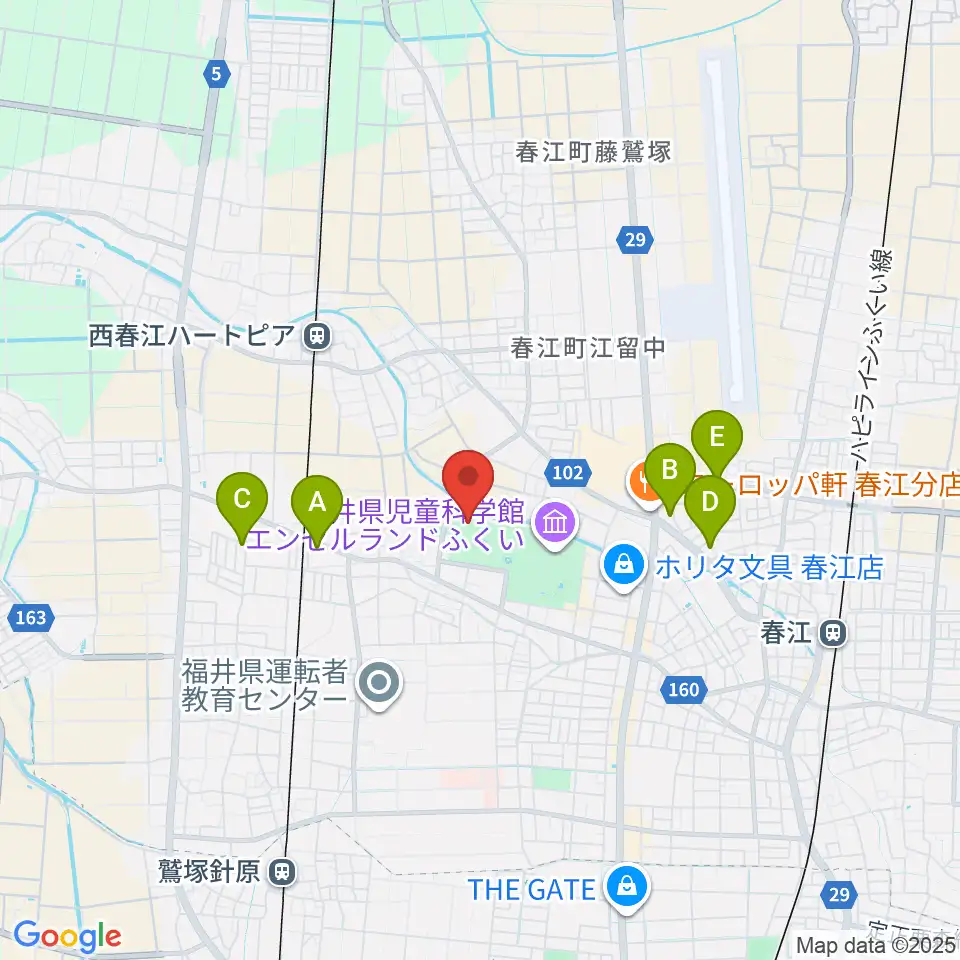 ハートピア春江周辺の駐車場・コインパーキング一覧地図