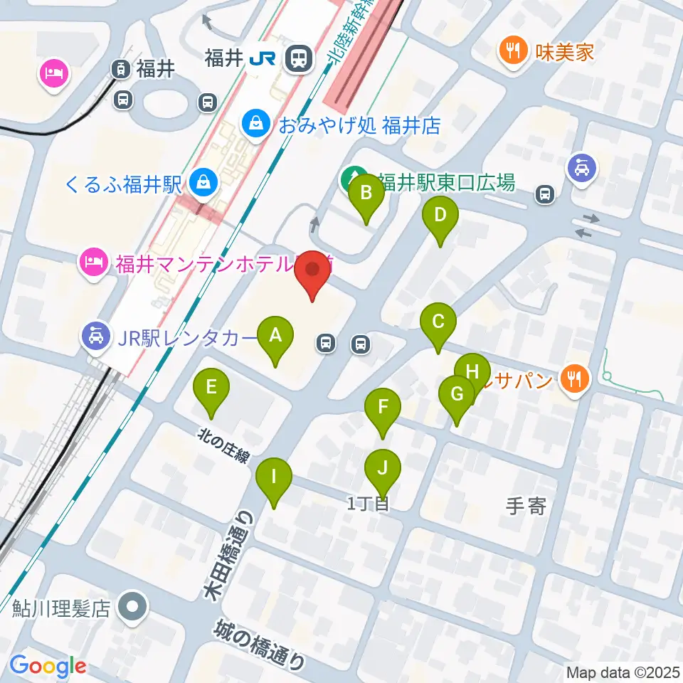 福井県県民ホール周辺の駐車場・コインパーキング一覧地図