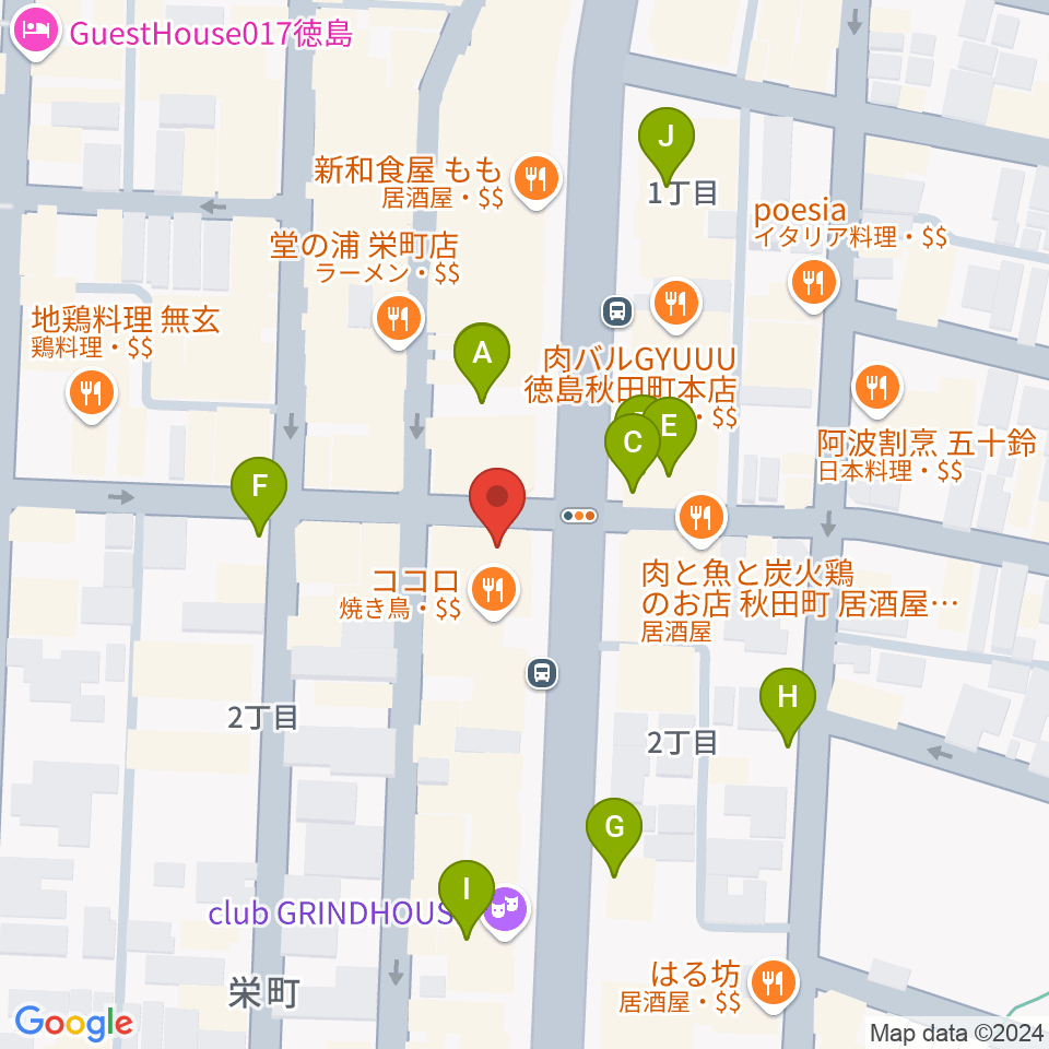 徳島SWING周辺の駐車場・コインパーキング一覧地図