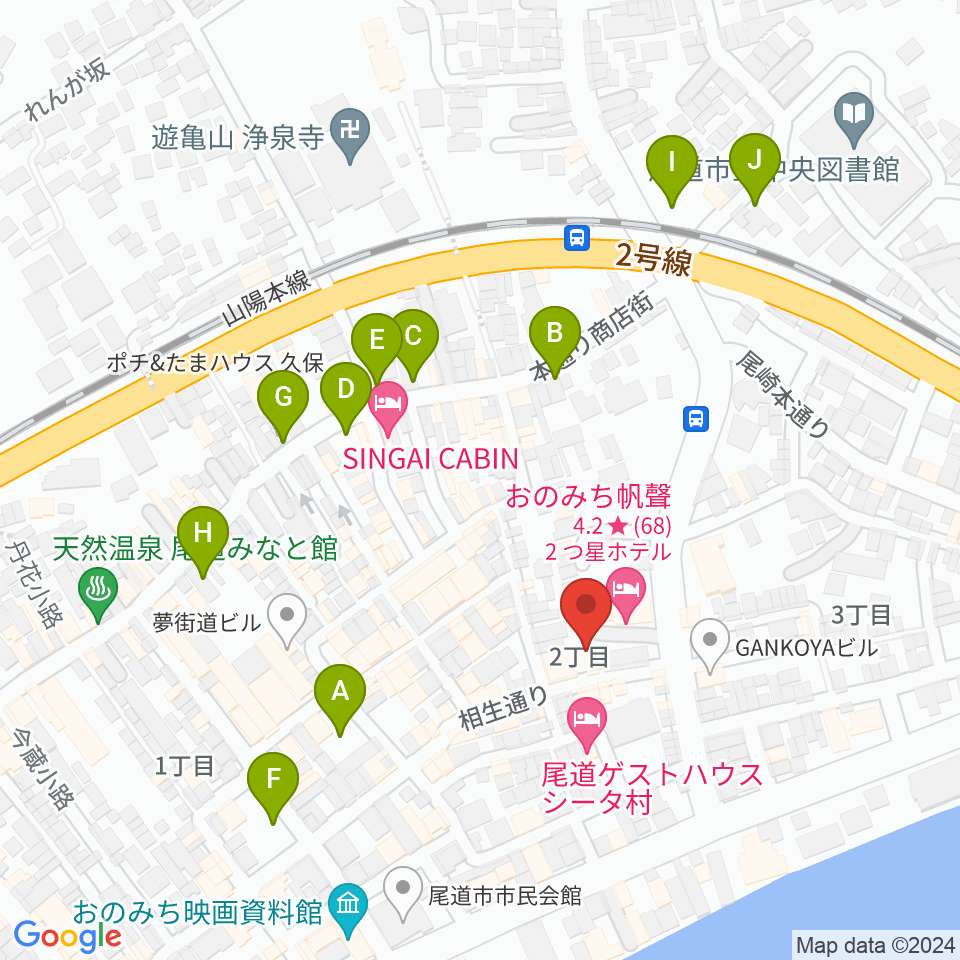 尾道B×B周辺の駐車場・コインパーキング一覧地図