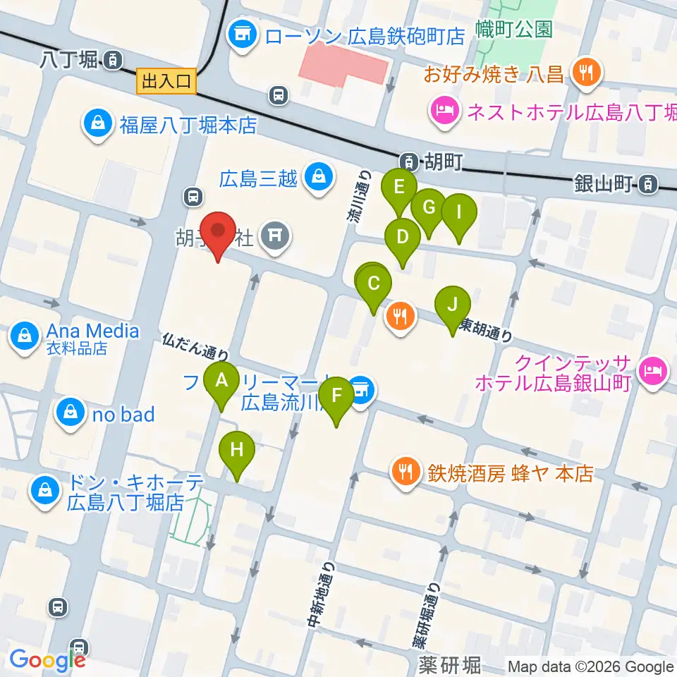 広島セカンドクラッチ 周辺の駐車場 コインパーキング一覧マップ