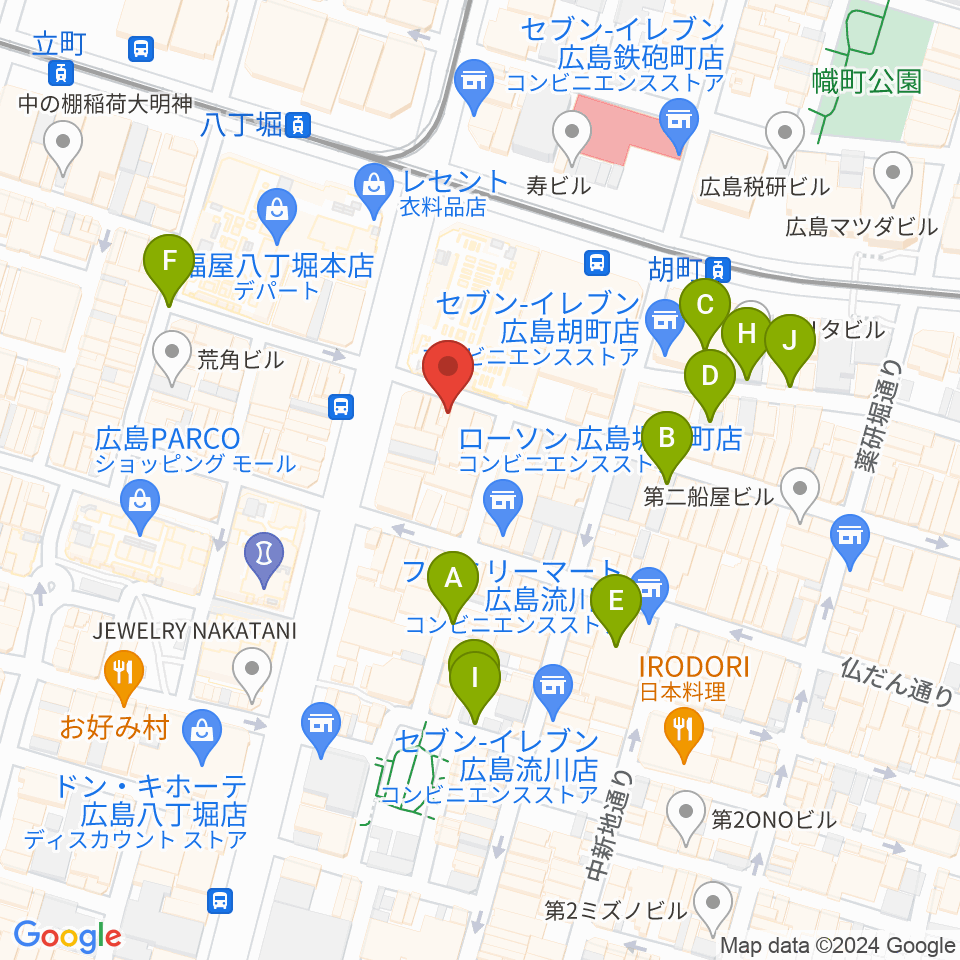 広島セカンドクラッチ周辺の駐車場・コインパーキング一覧地図