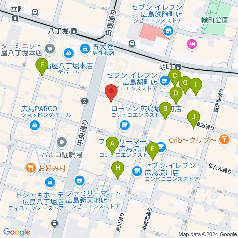 広島セカンドクラッチ周辺の駐車場・コインパーキング一覧地図