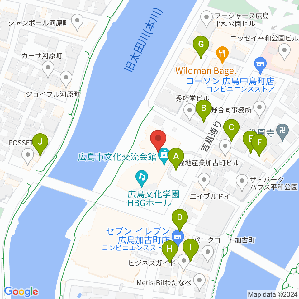 広島文化学園HBGホール周辺の駐車場・コインパーキング一覧地図