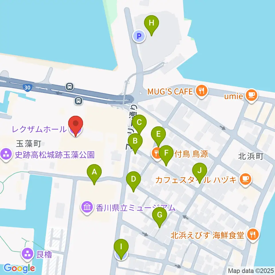 レクザムホール周辺の駐車場・コインパーキング一覧地図