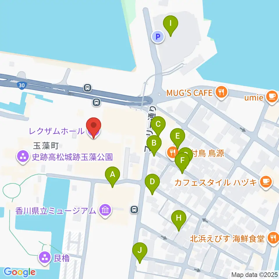 レクザムホール周辺の駐車場・コインパーキング一覧地図