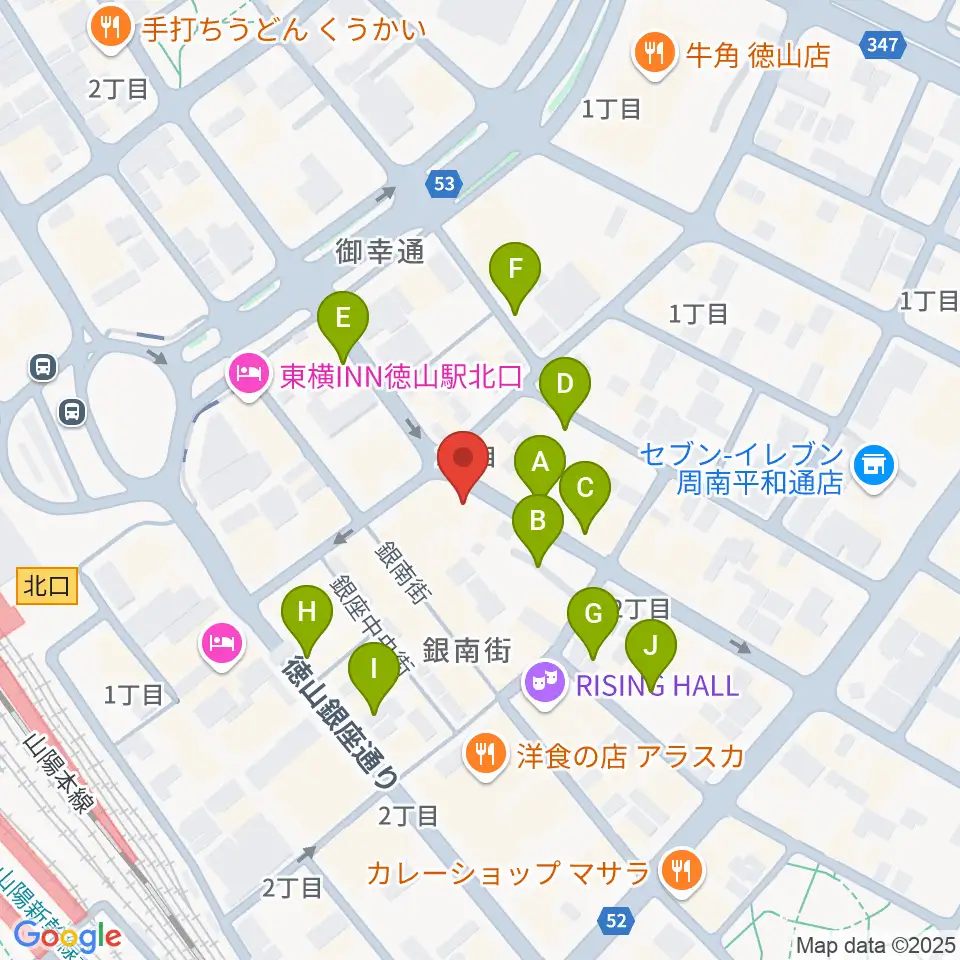 周南ライズ周辺の駐車場・コインパーキング一覧地図