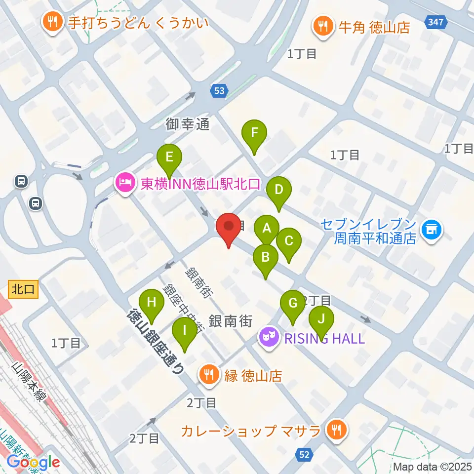周南ライズ周辺の駐車場・コインパーキング一覧地図