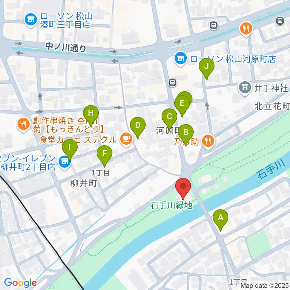 松山サロンキティ周辺の駐車場・コインパーキング一覧地図