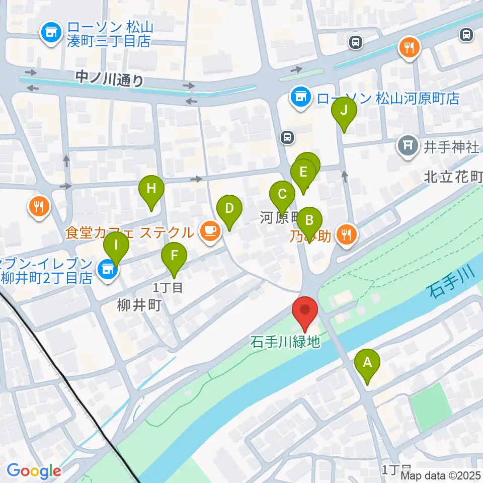 松山サロンキティ周辺の駐車場・コインパーキング一覧地図