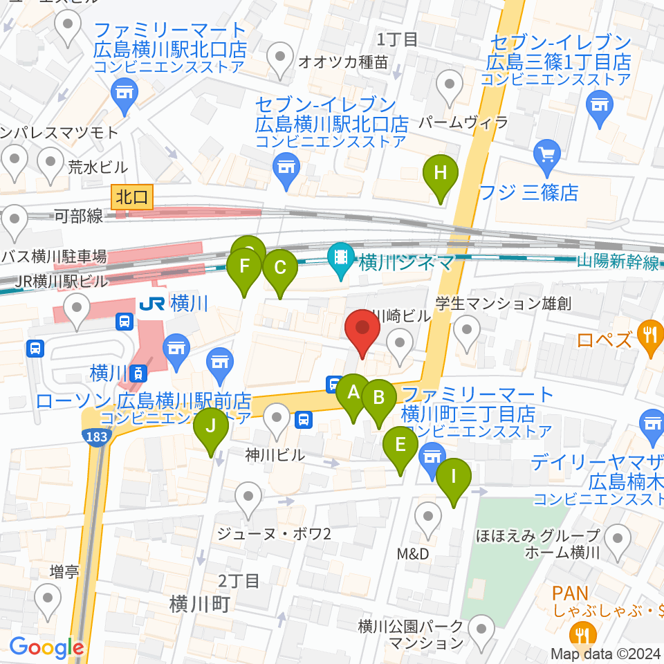 横川アップルジャム周辺の駐車場・コインパーキング一覧地図