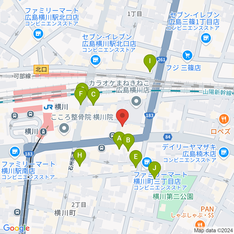 横川アップルジャム周辺の駐車場・コインパーキング一覧地図