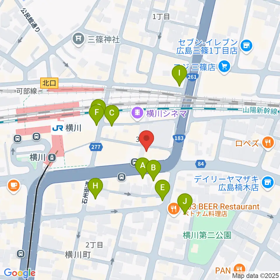横川アップルジャム周辺の駐車場・コインパーキング一覧地図