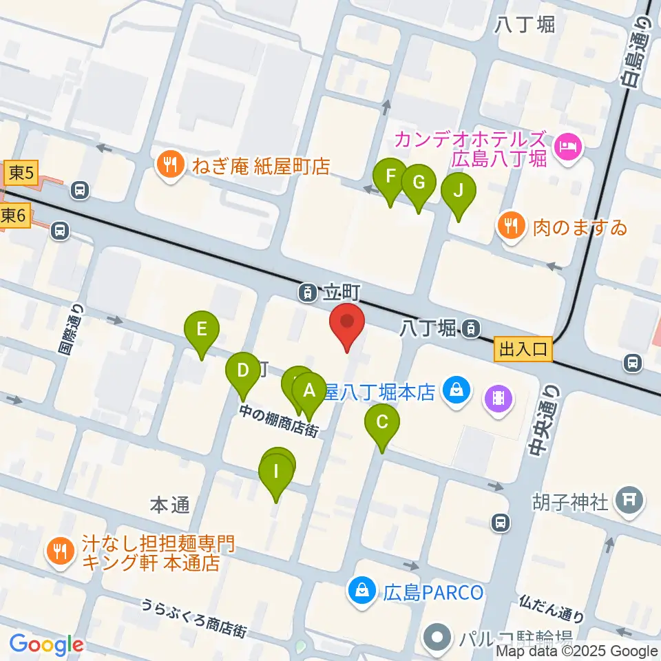 広島4.14周辺の駐車場・コインパーキング一覧地図