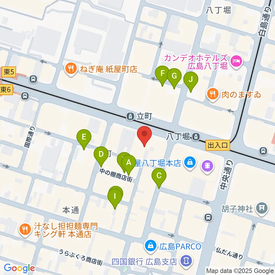 広島4.14周辺の駐車場・コインパーキング一覧地図