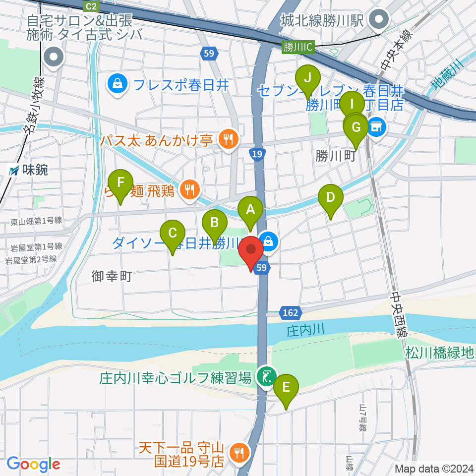 GSPスタジオ周辺の駐車場・コインパーキング一覧地図