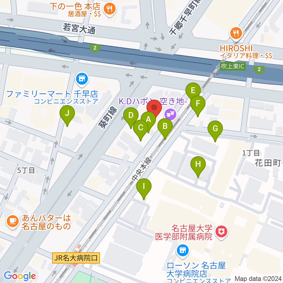 鶴舞DAYTRIP周辺の駐車場・コインパーキング一覧地図